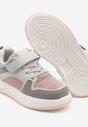 Szaro-Różowe Buty Sportowe Sneakersy Clibee z Perforacją Ralriti