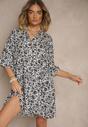 Rochie Jenelitia Albă cu bleumarin