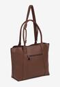 Ciemnobrązowa Duża Torebka Tote w Stylu Casual Firpio