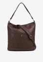 Ciemnobrązowa Torebka Typu Hobo z Dodatkowym Paskiem Crossbody Janallora