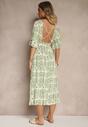 Rochie Tuvria Verde cu crem