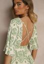 Rochie Tuvria Verde cu crem