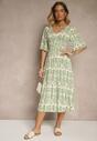 Rochie Tuvria Verde cu crem