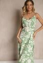 Rochie Thirimi Verde cu crem
