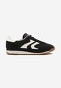 Czarne Sneakersy Tenisówki z Przeszyciami Julioria