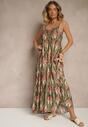 Rochie Tosena Verde cu roz