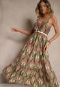 Rochie Tosena Verde cu roz