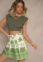 Pantaloni scurți Evironia Alb cu verde