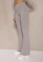 Jasnoszare Legginsy Dzwony High Waist Orruvana
