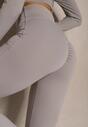 Jasnoszare Legginsy Dzwony High Waist Orruvana
