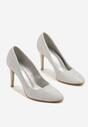 Pantofi stiletto Emauri Argintii