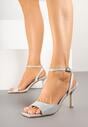 Pantofi stiletto Meviora Argintii