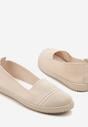 Beżowe Tenisówki Ozdobione Paskami Heloti