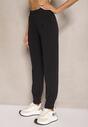 Czarne Spodnie High Waist z Gumką w Talii Teniela