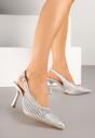 Pantofi stiletto Meranoria Argintii