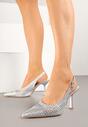 Pantofi stiletto Meranoria Argintii