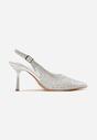 Pantofi stiletto Meranoria Argintii