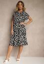 Rochie Iffiera Gri cu negru