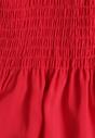 Czerwona Sukienka z Bawełny Ozdobiona Wiązaniem Tollasea