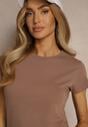 T-shirt Mevolena Bej închis