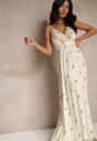 Rochie Reveesia Crem cu bej