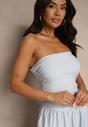 Niebieska Koktajlowa Bawełniana Sukienka Bodycon Filitera