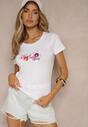 T-shirt Zarinelle Alb cu roz