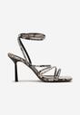 Sandale Atalina Print piele de șarpe