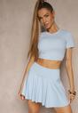 Jasnoniebieskie Spódnico-Szorty High Waist Lumivine