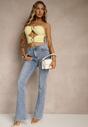 Niebieskie Klasyczne Jeansy Flare Regular Waist Neliovia