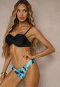 Czarne Bikini 3-częściowe Biustonosz z Wiązaniem Majtki Figi i Bokserki Vinalle