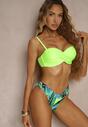 Zielone Bikini 3-częściowe Biustonosz z Wiązaniem Majtki Figi i Bokserki Vinalle