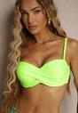 Zielone Bikini 3-częściowe Biustonosz z Wiązaniem Majtki Figi i Bokserki Vinalle