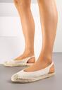 Beżowe Sandały Espadryle Slingback Ozdobione Plecionką Addiena