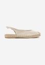 Beżowe Sandały Espadryle Slingback Ozdobione Plecionką Addiena