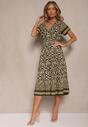 Rochie Natifarela Verde cu bej