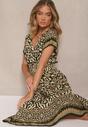 Rochie Natifarela Verde cu bej