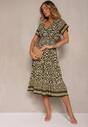 Rochie Natifarela Verde cu bej