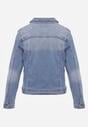 Jasnoniebieska Klasyczna Kurtka Jeansowa z Guzikami Ivonelle