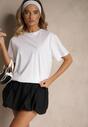 Biały Basicowy T-shirt z Bawełny Kollea