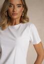 Biały Basicowy T-shirt z Bawełny Ralurelle
