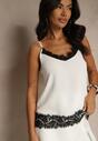 Top Folinessa Alb cu negru