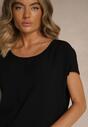 Czarna Wiskozowa Bluzka Oversize Lirealia