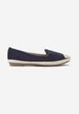 Granatowe Espadryle z Motywem Plecionki Ralomea