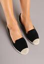 Czarne Espadryle z Motywem Plecionki Ralomea