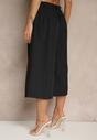 Czarne Eleganckie Spodnie Typu Culottes Silunea