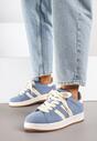 Niebieskie Sneakersy Ozdobione Paskami Dolirenna