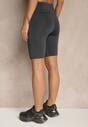 Granatowe Szorty Typu Kolarki High Waist Nalareine