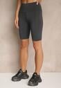 Granatowe Szorty Typu Kolarki High Waist Nalareine