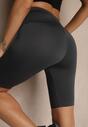 Granatowe Szorty Typu Kolarki High Waist Nalareine